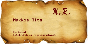 Makkos Rita névjegykártya
